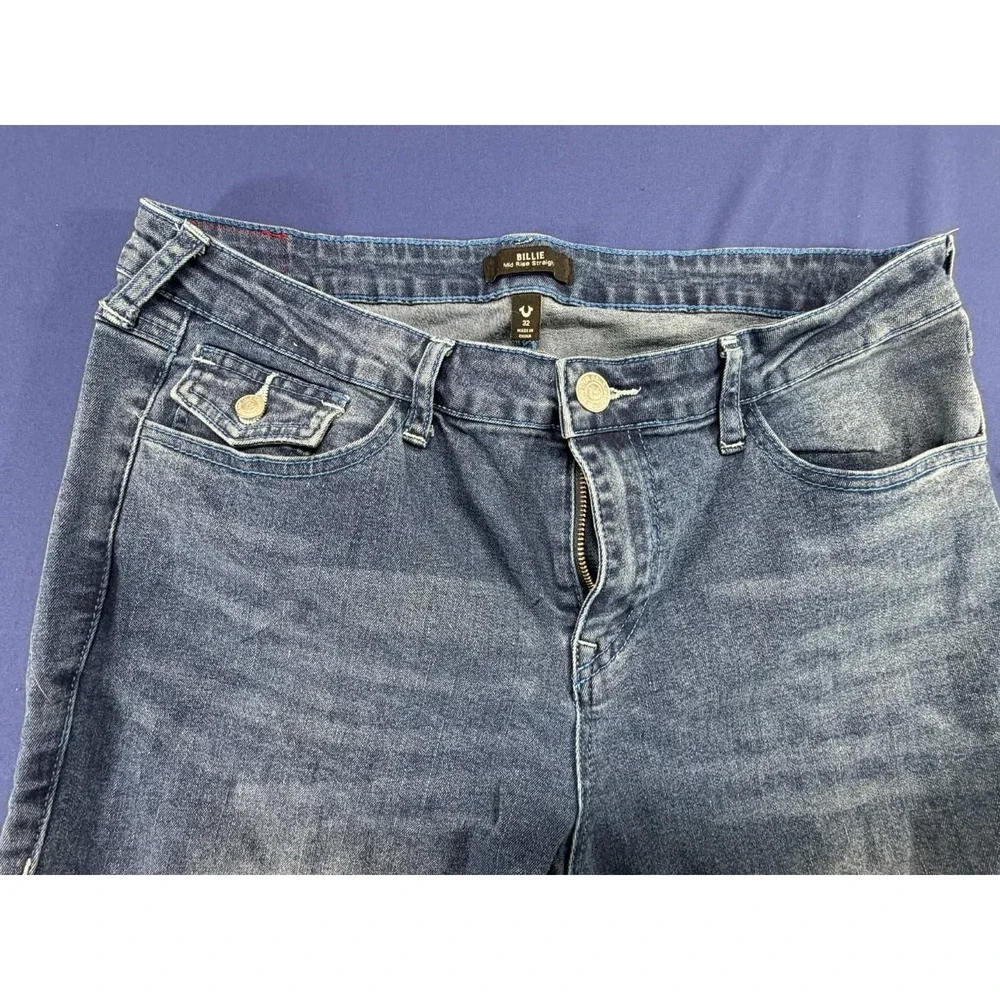 True Religon Billie Mid Rise Straight Jeans Denim Size 32 Men‎